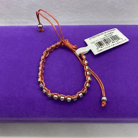 💛 Rhinestone& Rope Adjustable Bracelet - Picture 3 of 3